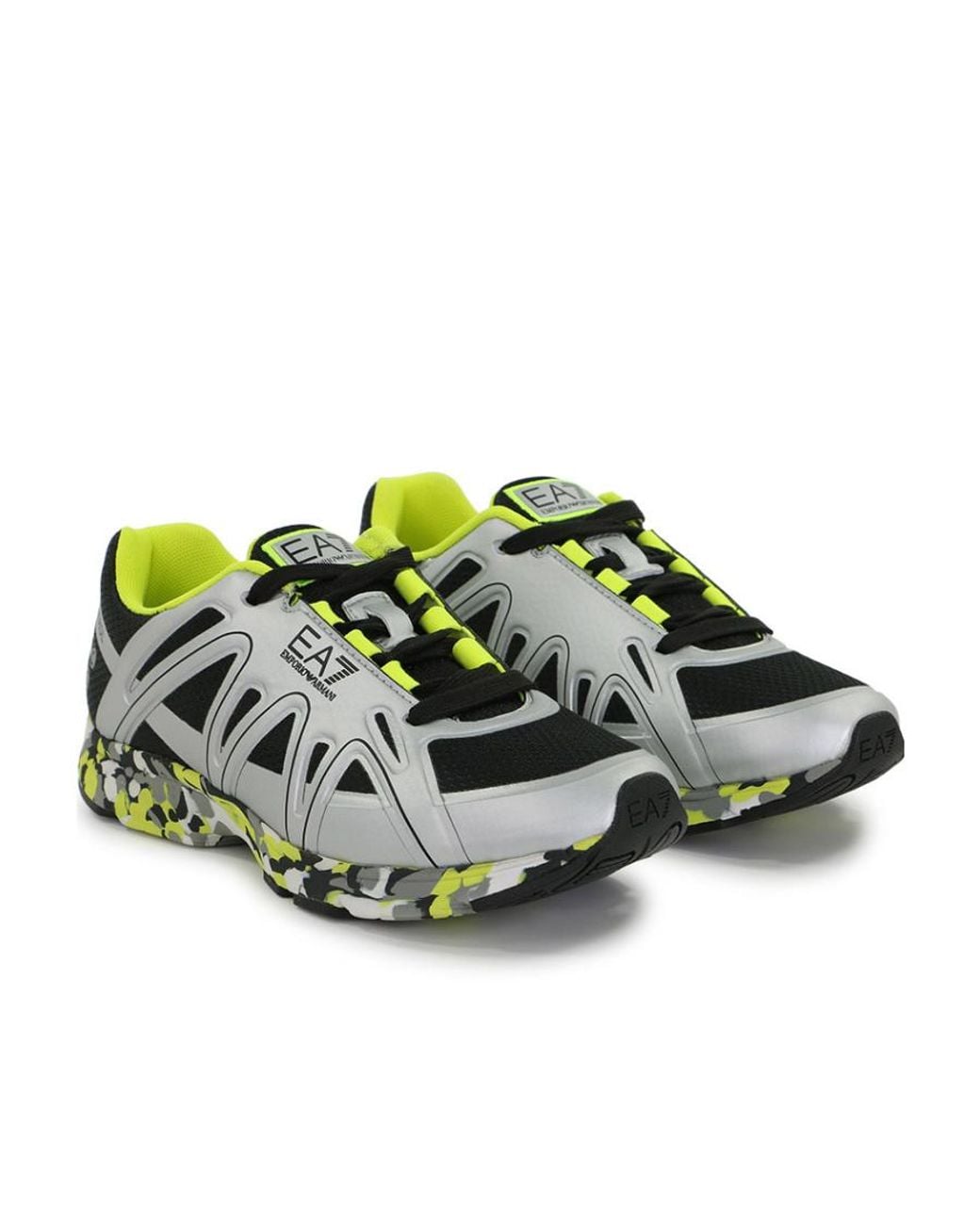 EA7 Green Logo Lace Up Casual Sports Shoes for men