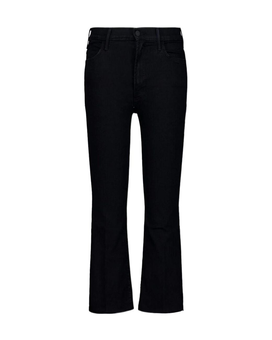 Mother Black Petites The Lil Hustler Ankle Fray Pants