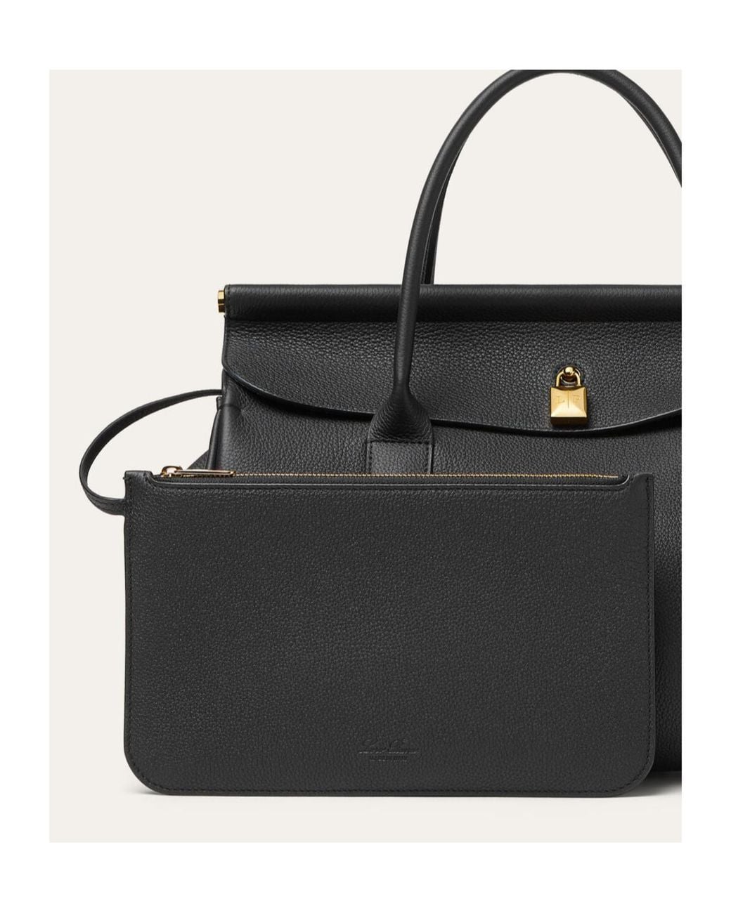 Loro Piana Black Loom Bag L32