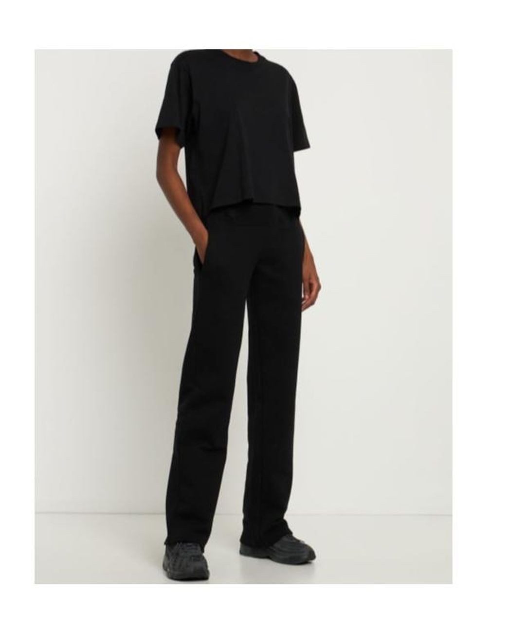 Mowalola Black Logo Print Cotton Jersey Sweatpants