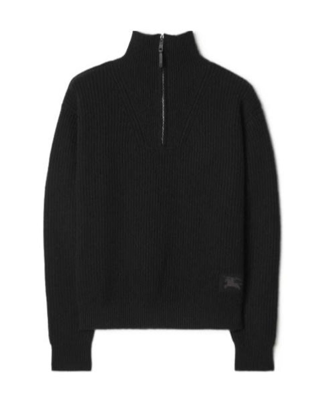 Burberry Black Half-Zip Knitted Sweater for men