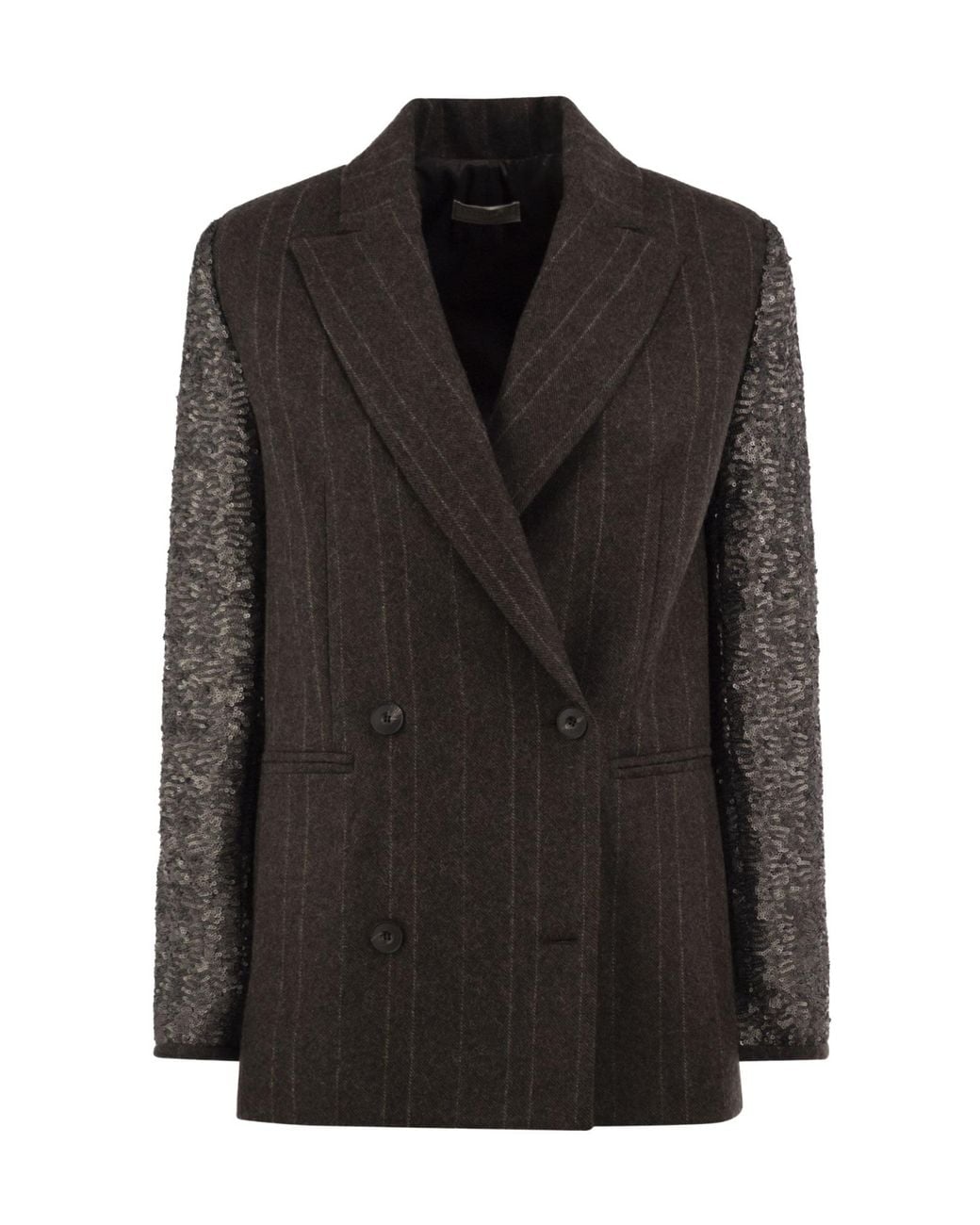 Antonelli Black Pinstriped Blazer