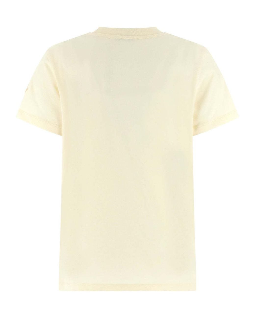 Moncler White Logo Patch Crewneck T-Shirt