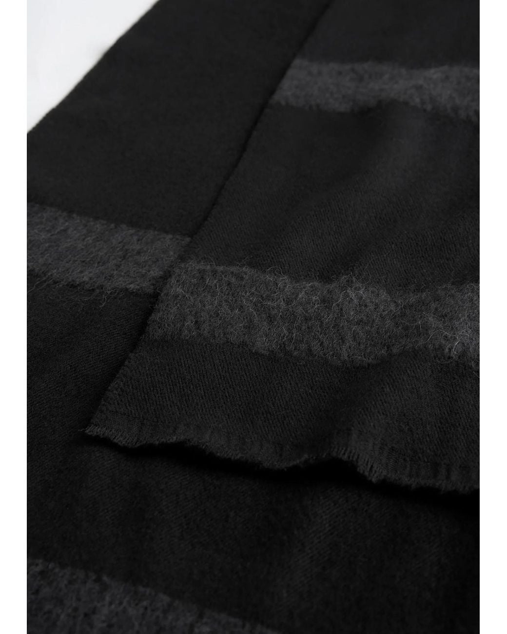 Totême Black Totême Monogram Twill Scarf