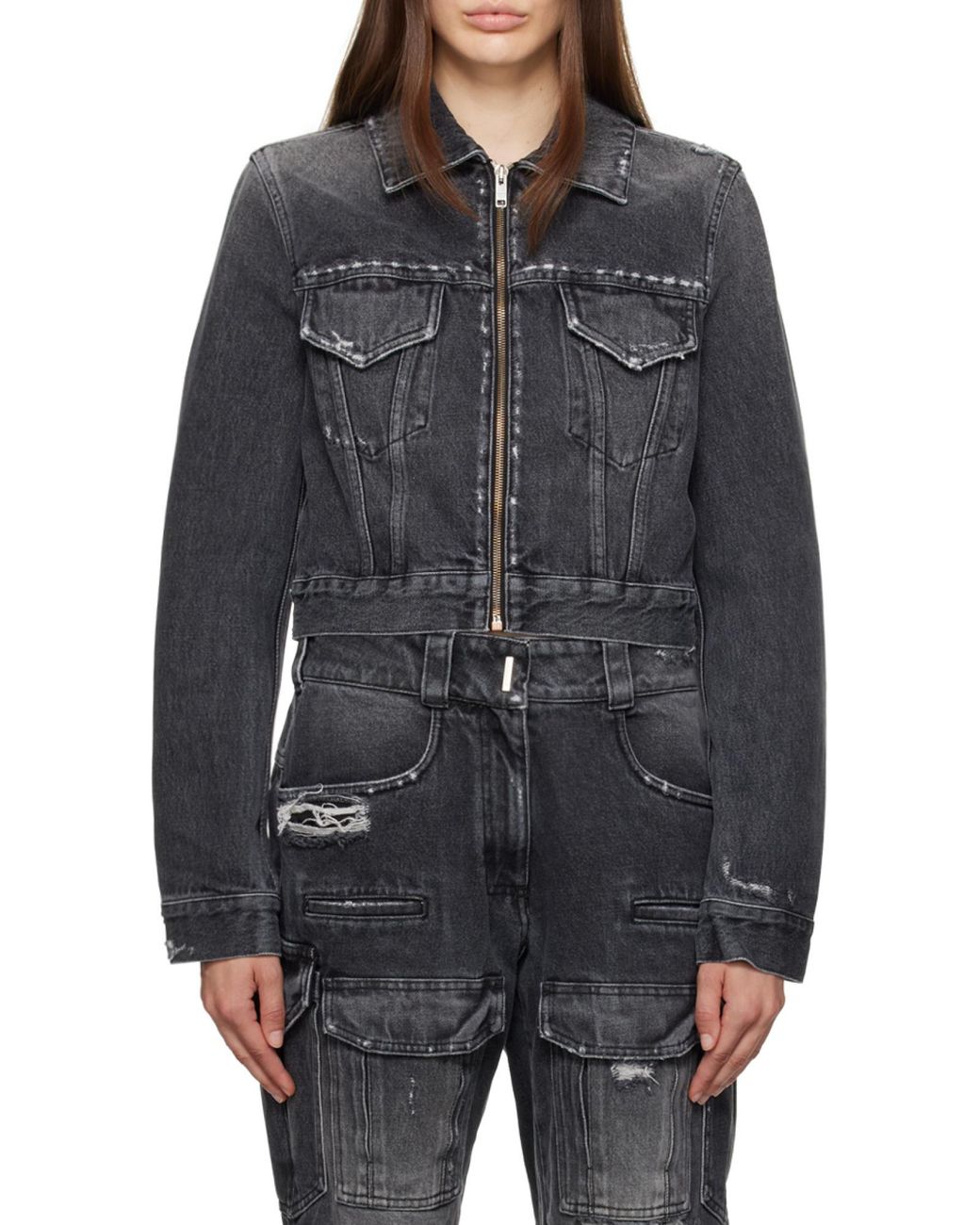 Givenchy Black Collared Zip-Up Jacket