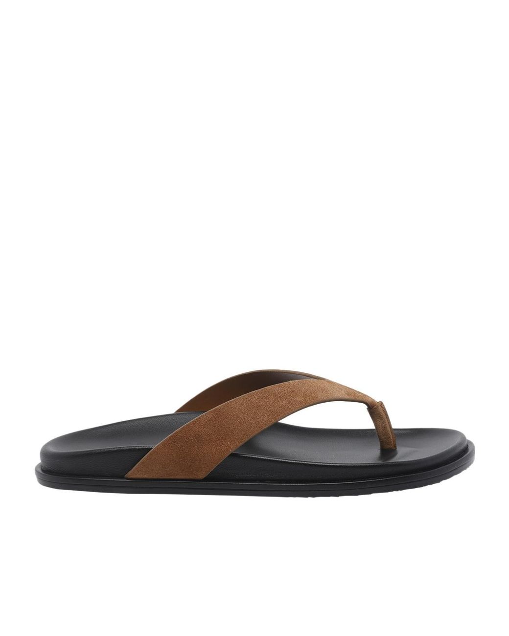 Stuart Weitzman Brown Flat Flip-Flops