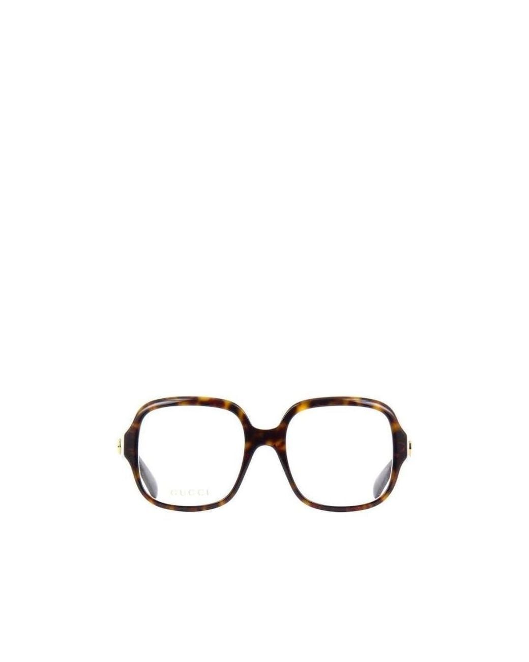 Gucci White Eyewear Square-Frame Glasses And Frames