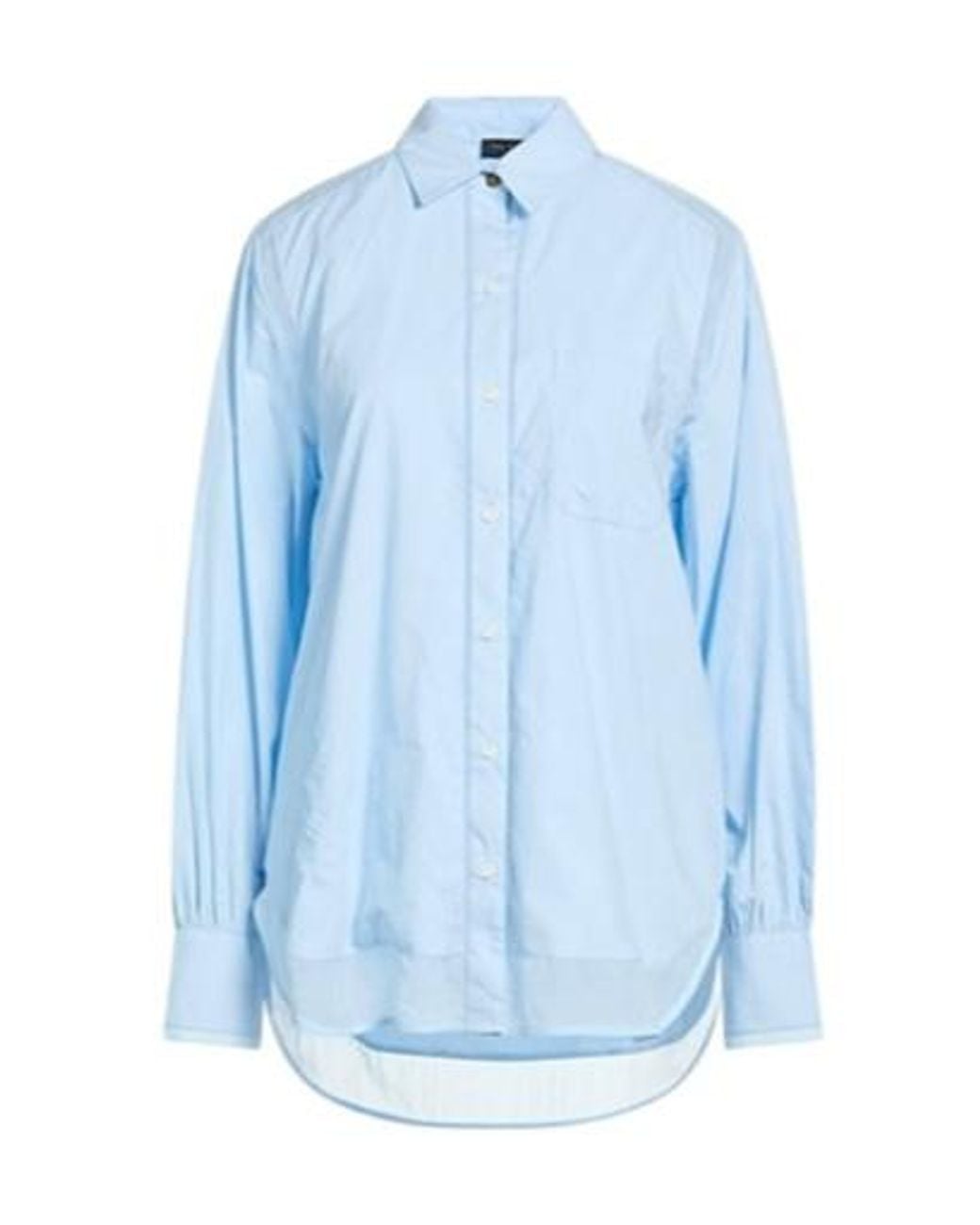 Rag & Bone Blue Solid-Color Long-Sleeved Shirt
