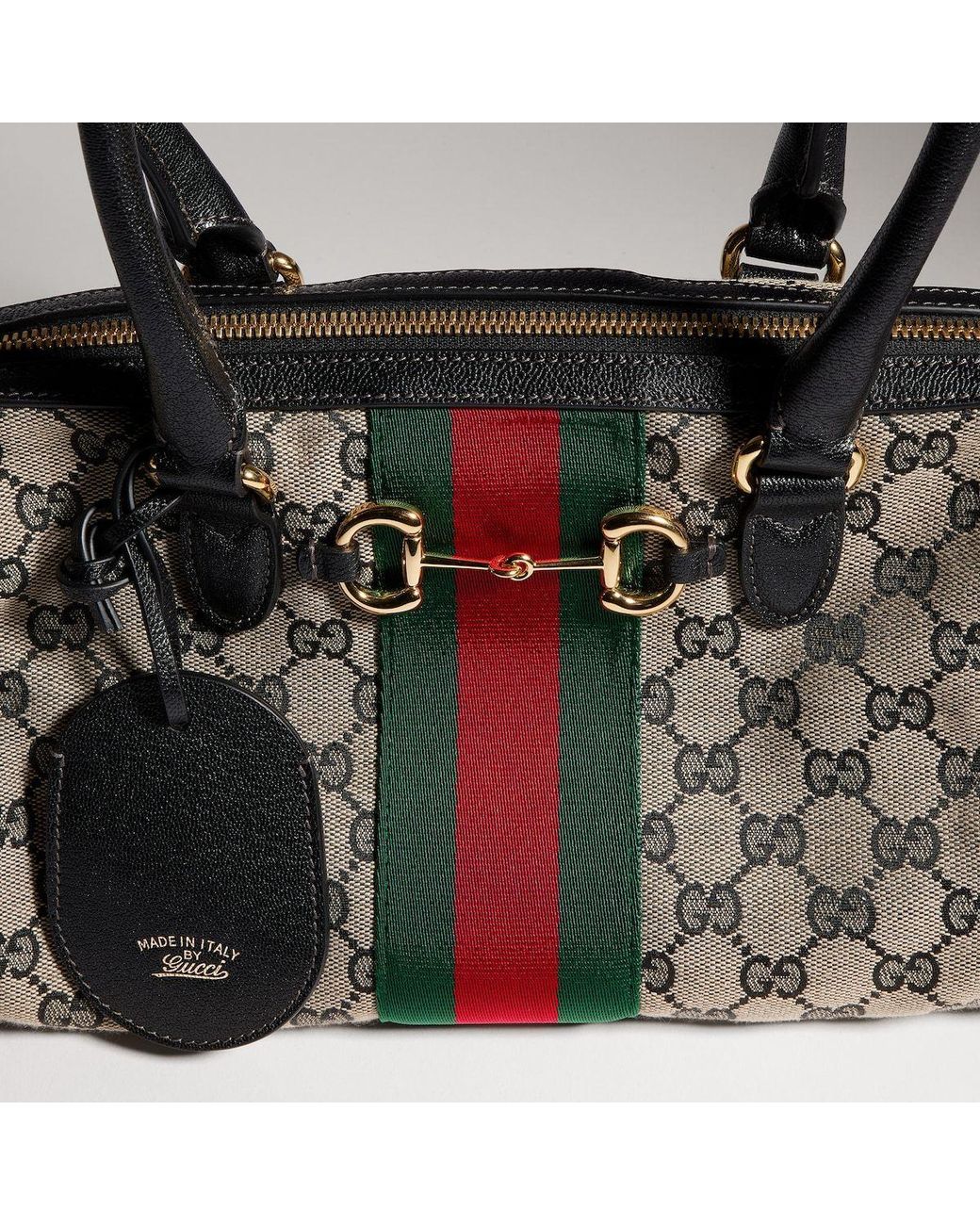 Gucci Black Borsetto Medium Boston Bag