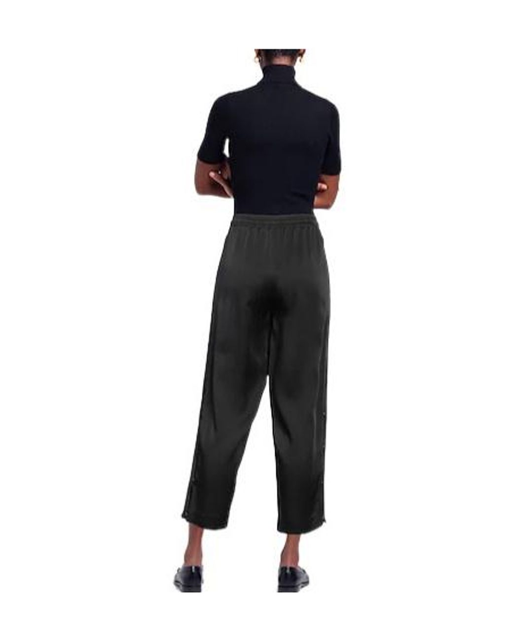 Saint Laurent Black Minimal Satin Trousers