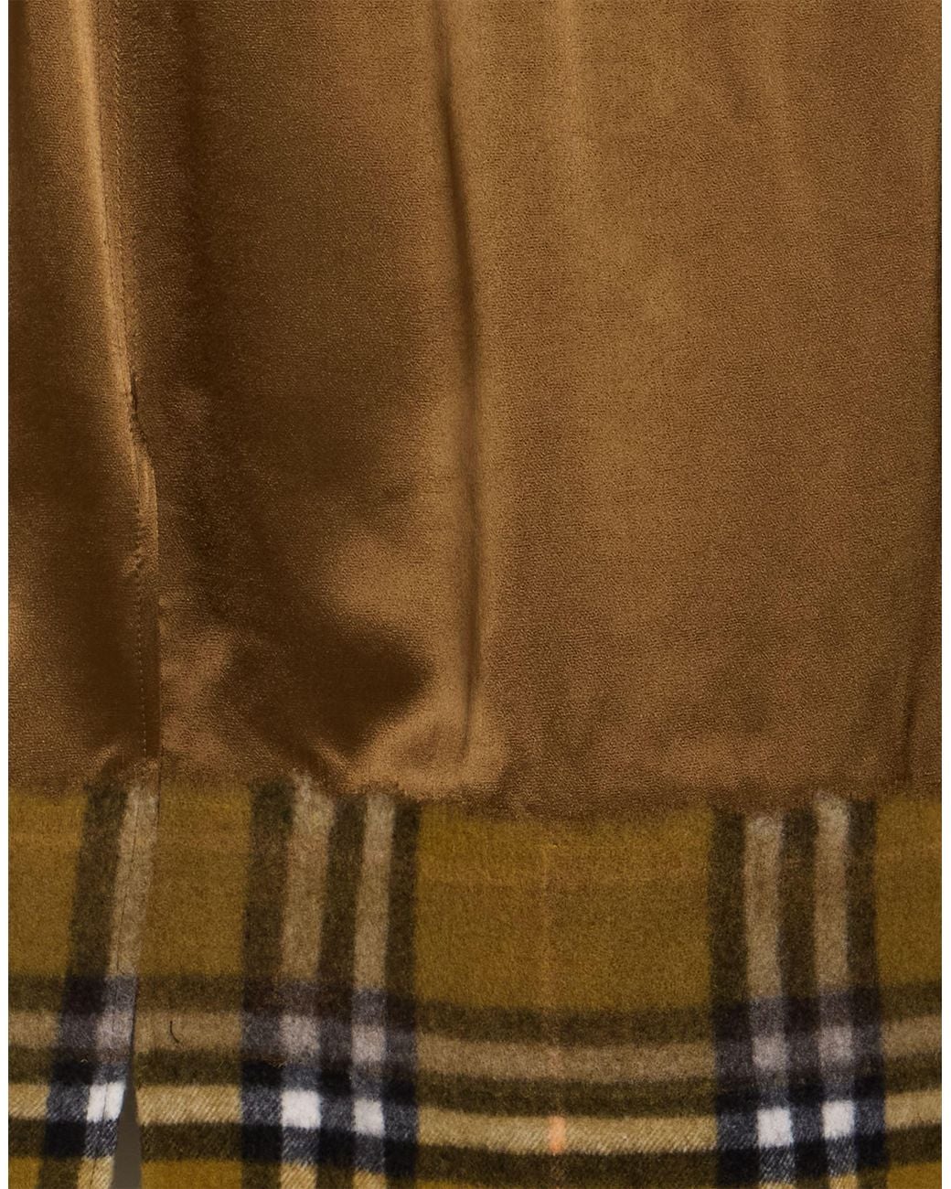 Burberry Natural Multicolored Satin Midi Skirt