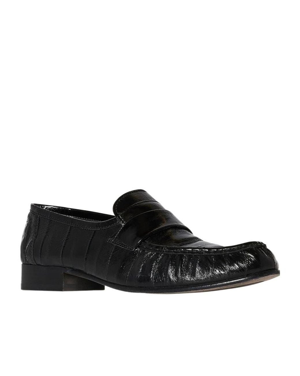 The Row Black Logo Loafers