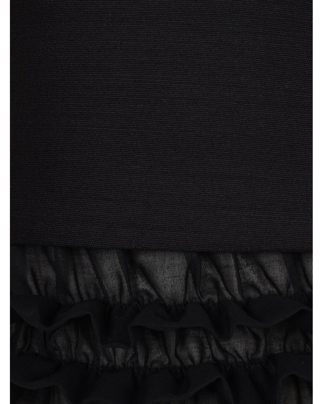 Magda Butrym Black Layered Mini Skirt Shorts