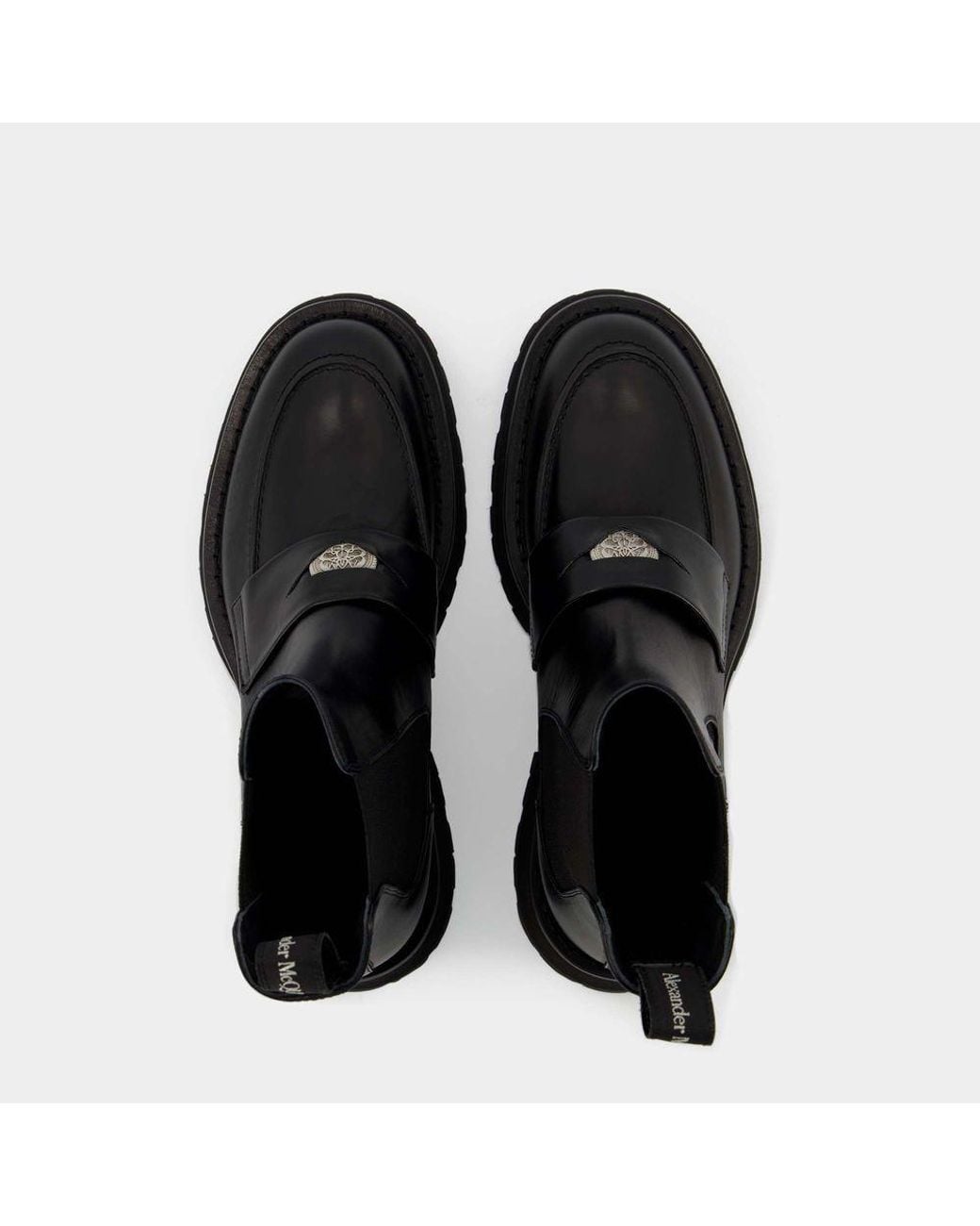 McQueen Black Chelsea Boots for men