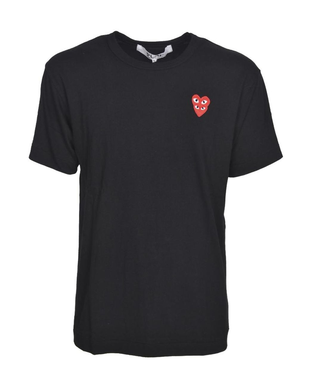 COMME DES GARÇONS PLAY Black Logo Short-Sleeved T-Shirt for men