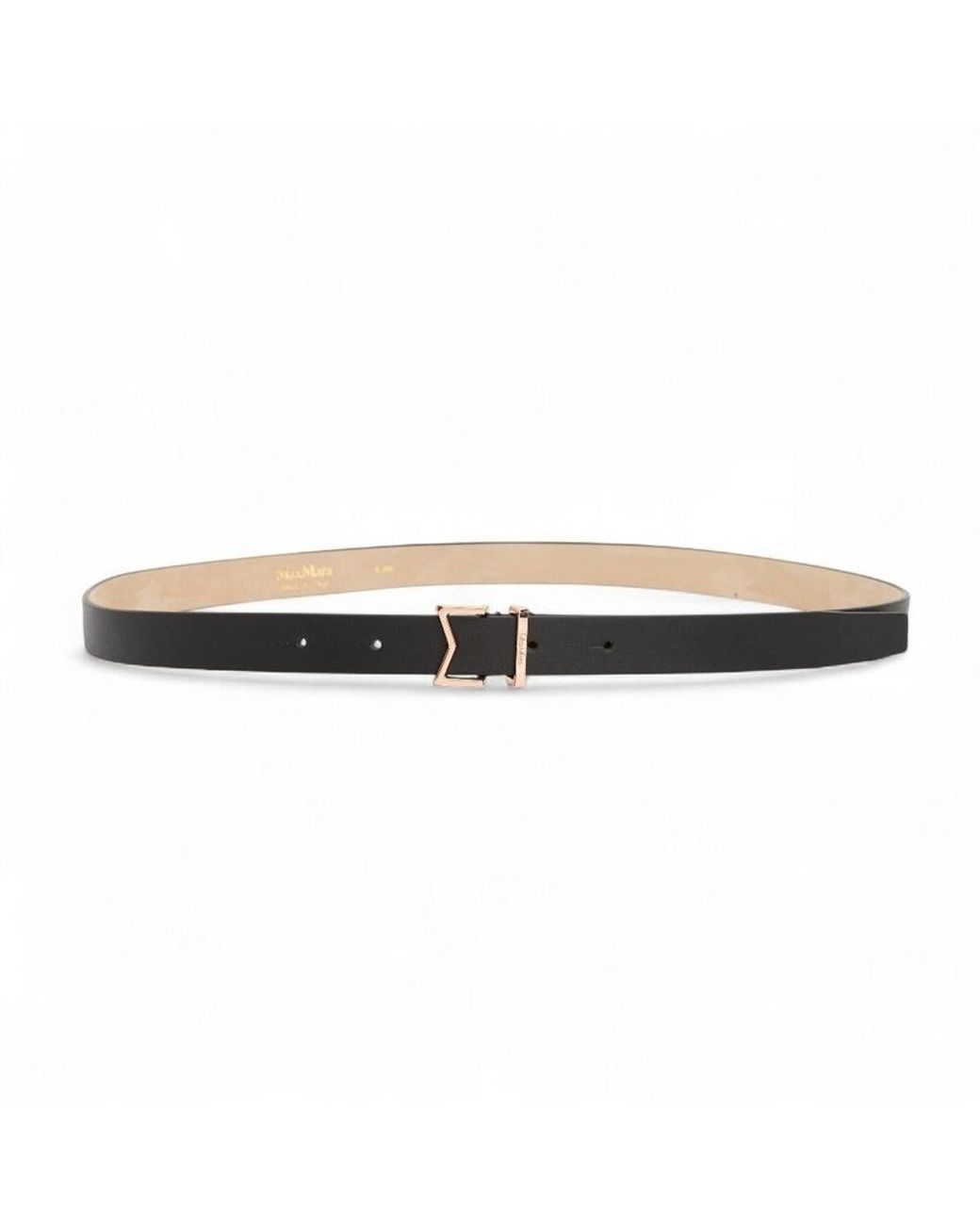 Max Mara White Logo Belt