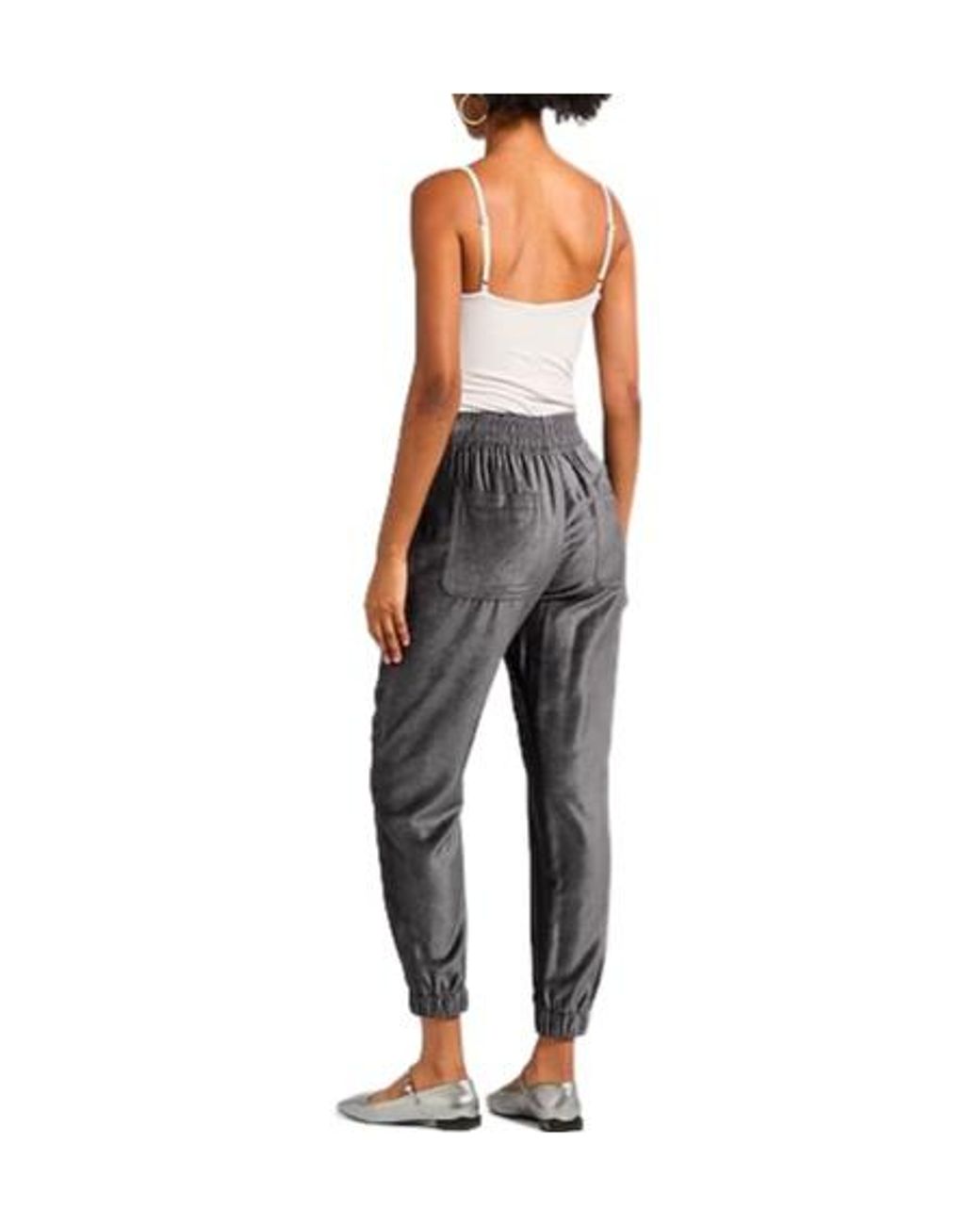 Brunello Cucinelli Gray Solidcolor Velvet Trousers