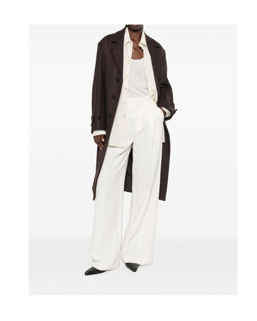 Barena Brown Single-Breasted Notched-Lapels Coat