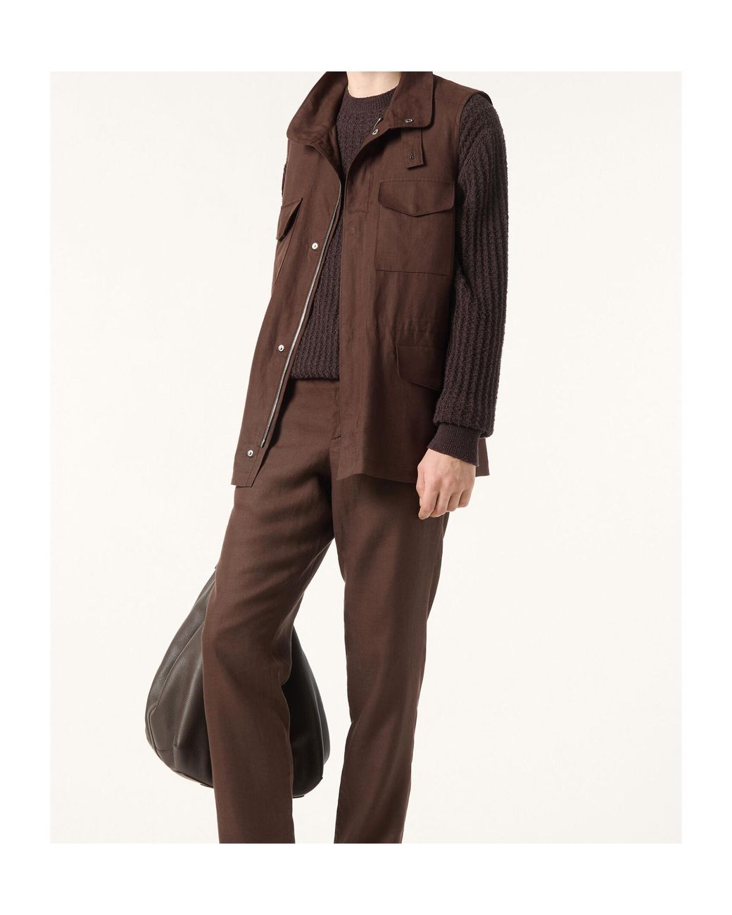 Loro Piana Brown Traveller Vest for men