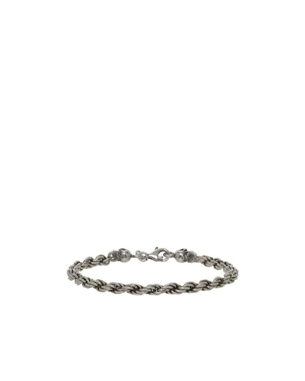 Emanuele Bicocchi White Rope Chain Bracelet for men