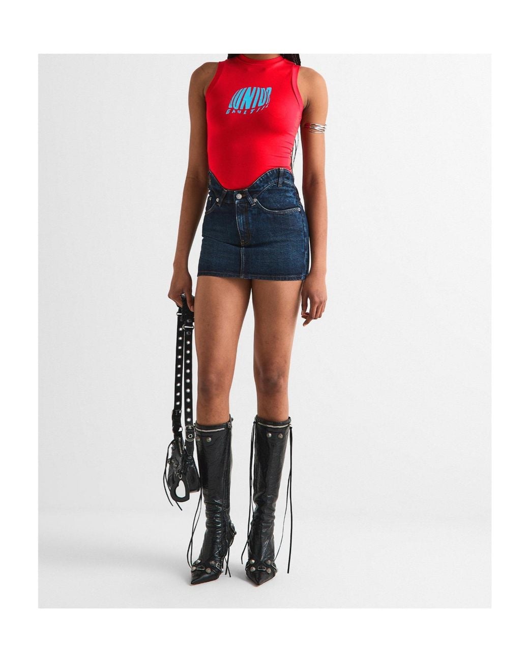 Jean Paul Gaultier Blue Mini Skirt