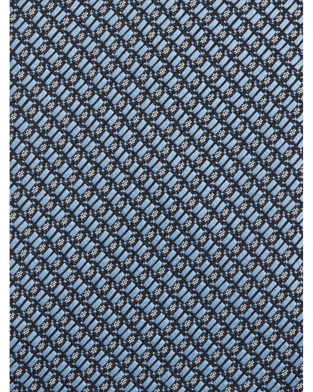Zegna Blue Geometric-Patterned Jacquard Tie for men