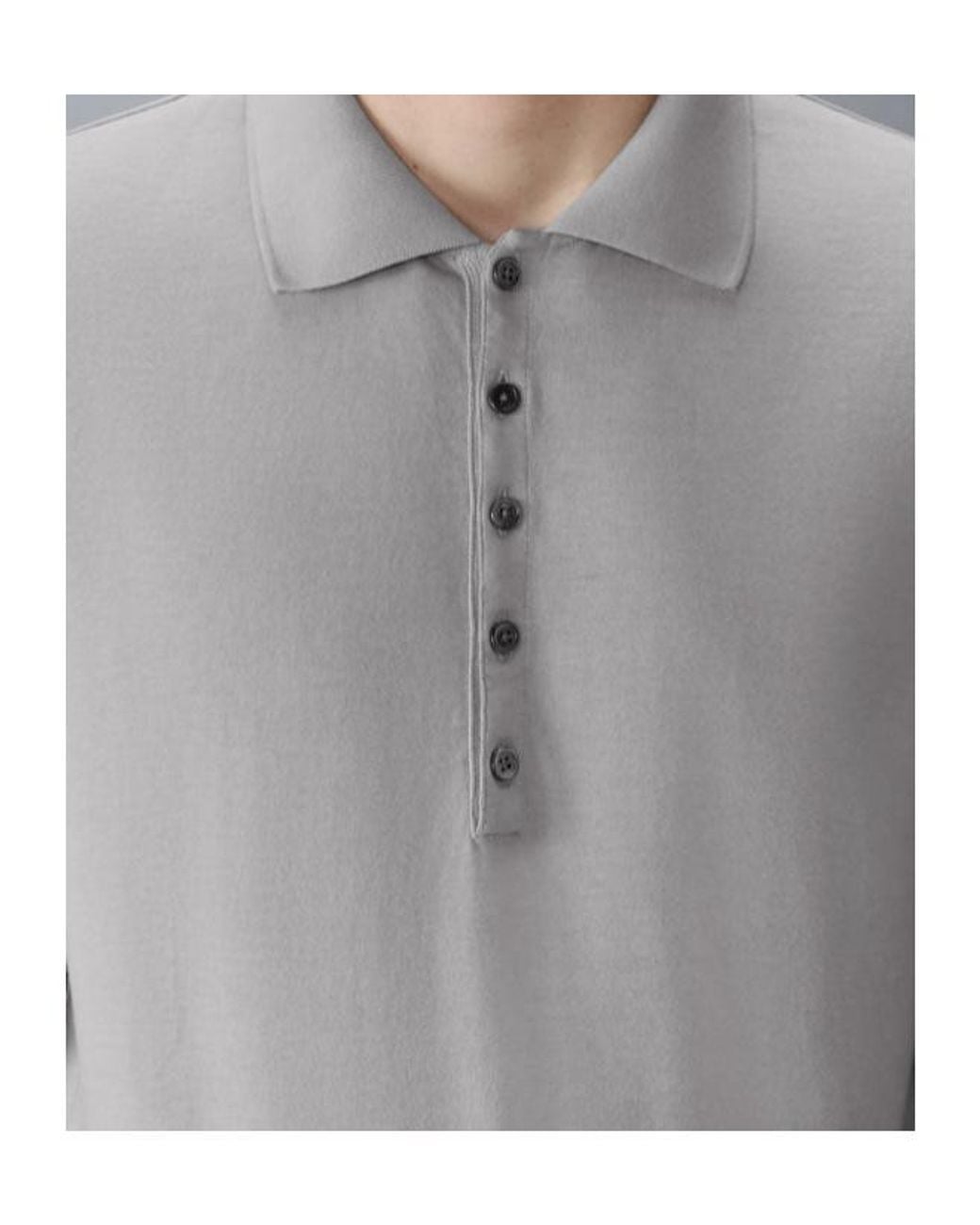 Thom Browne Gray Ottoman-Bar Top Polo for men