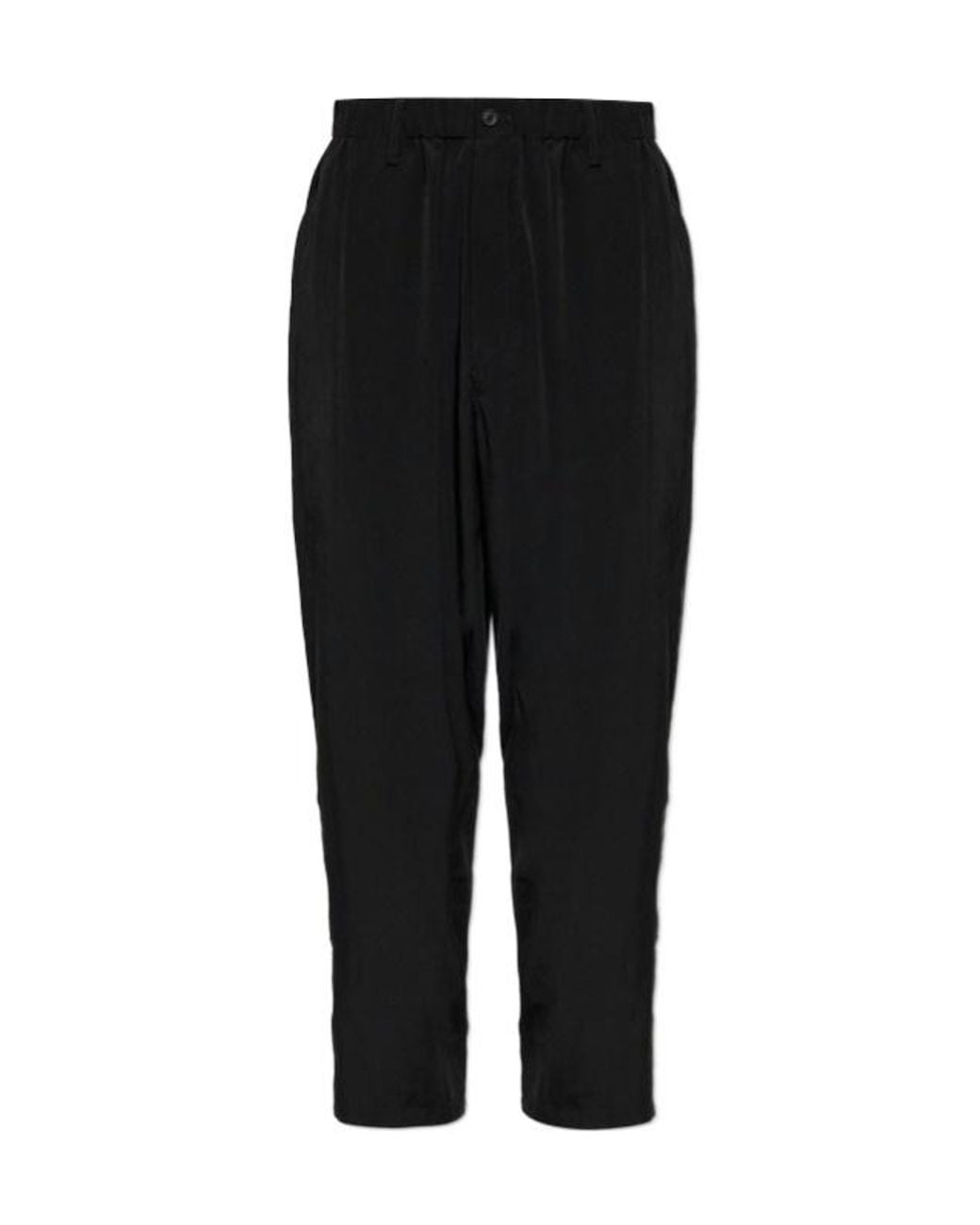 Yohji Yamamoto Black Ta Tuxedo Double Stitch Elastic Pants for men