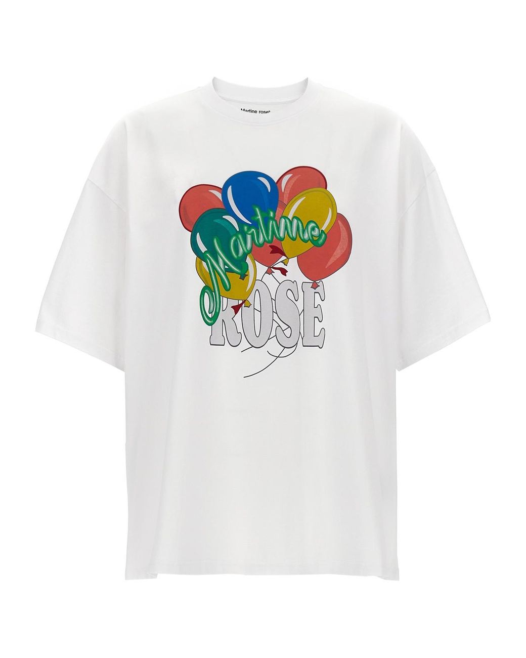 Martine Rose White Logo Print T-Shirt for men