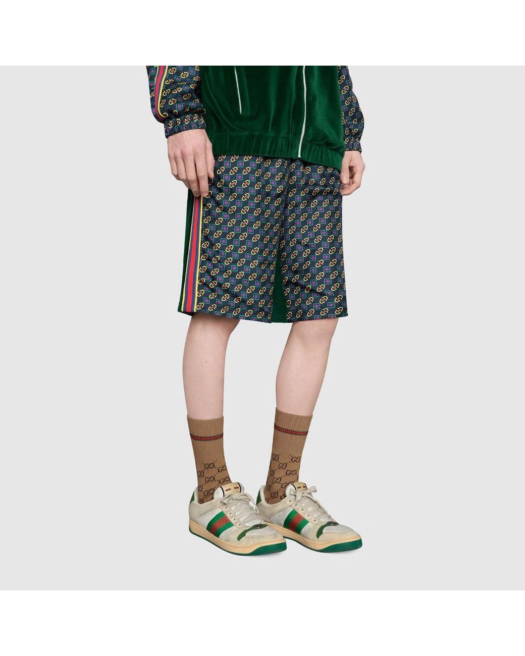 Gucci White Gg Motif Socks for men