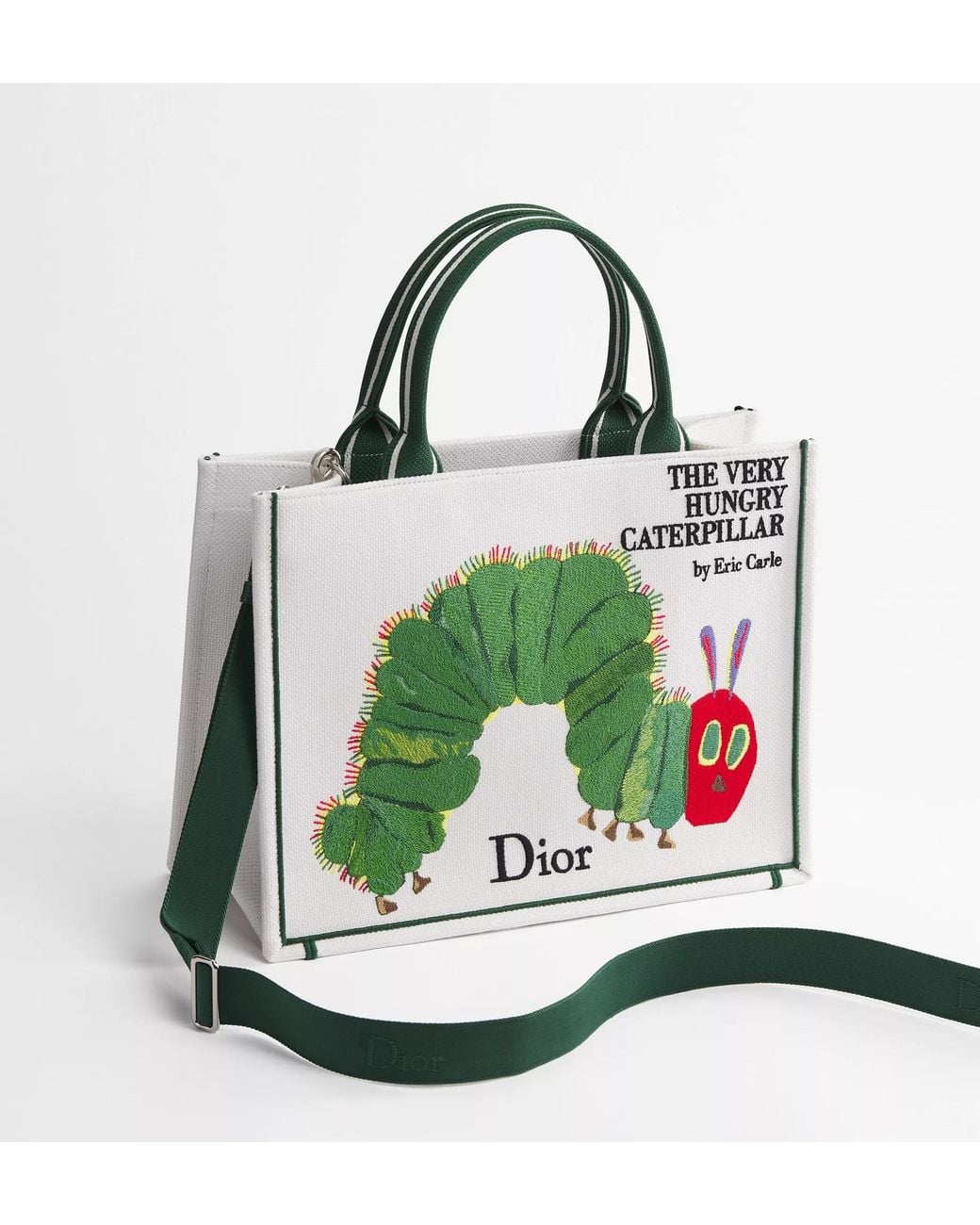 Dior Green Medium Book Tote With Strap