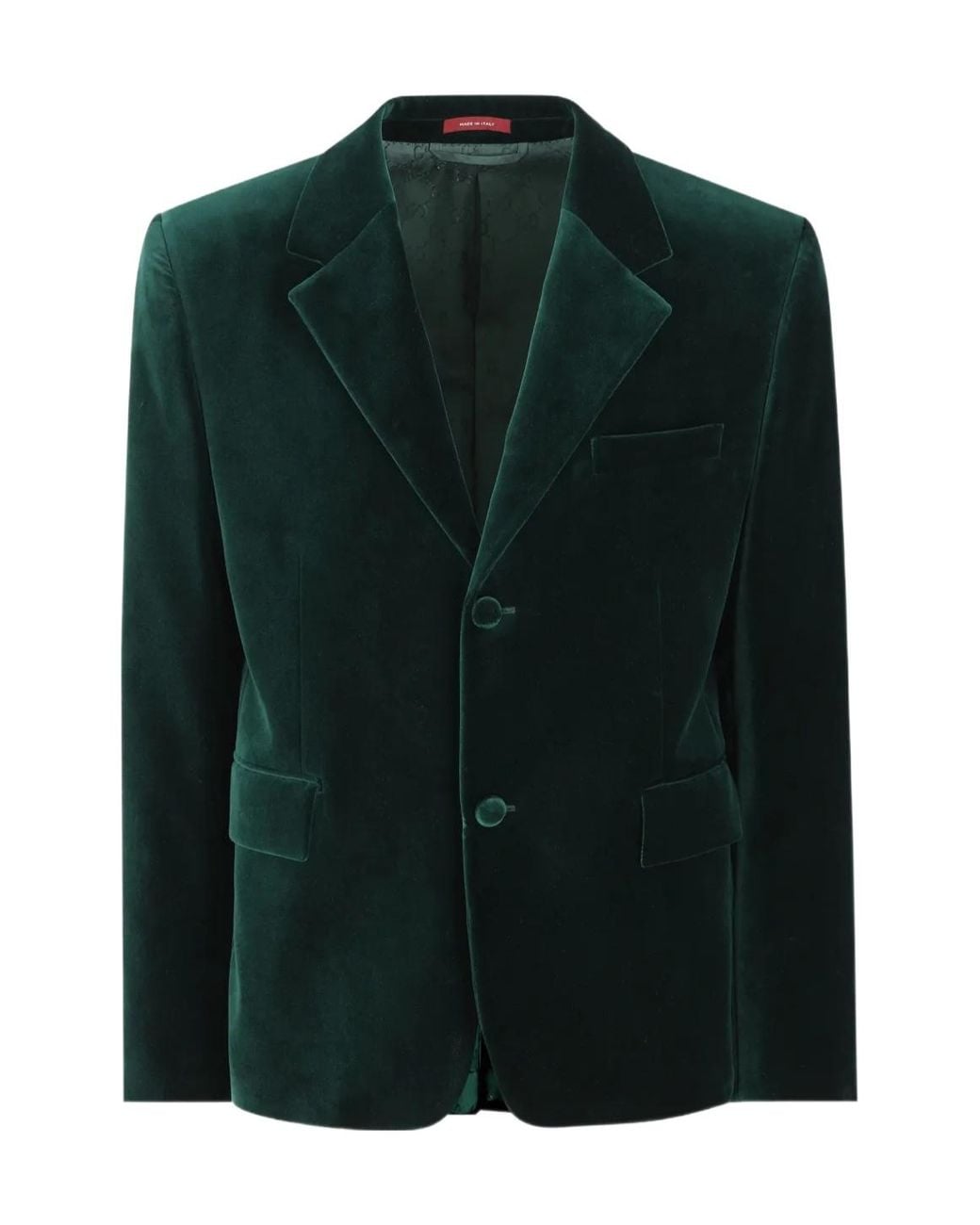 Gucci Green Stretch Velvet Jacket for men