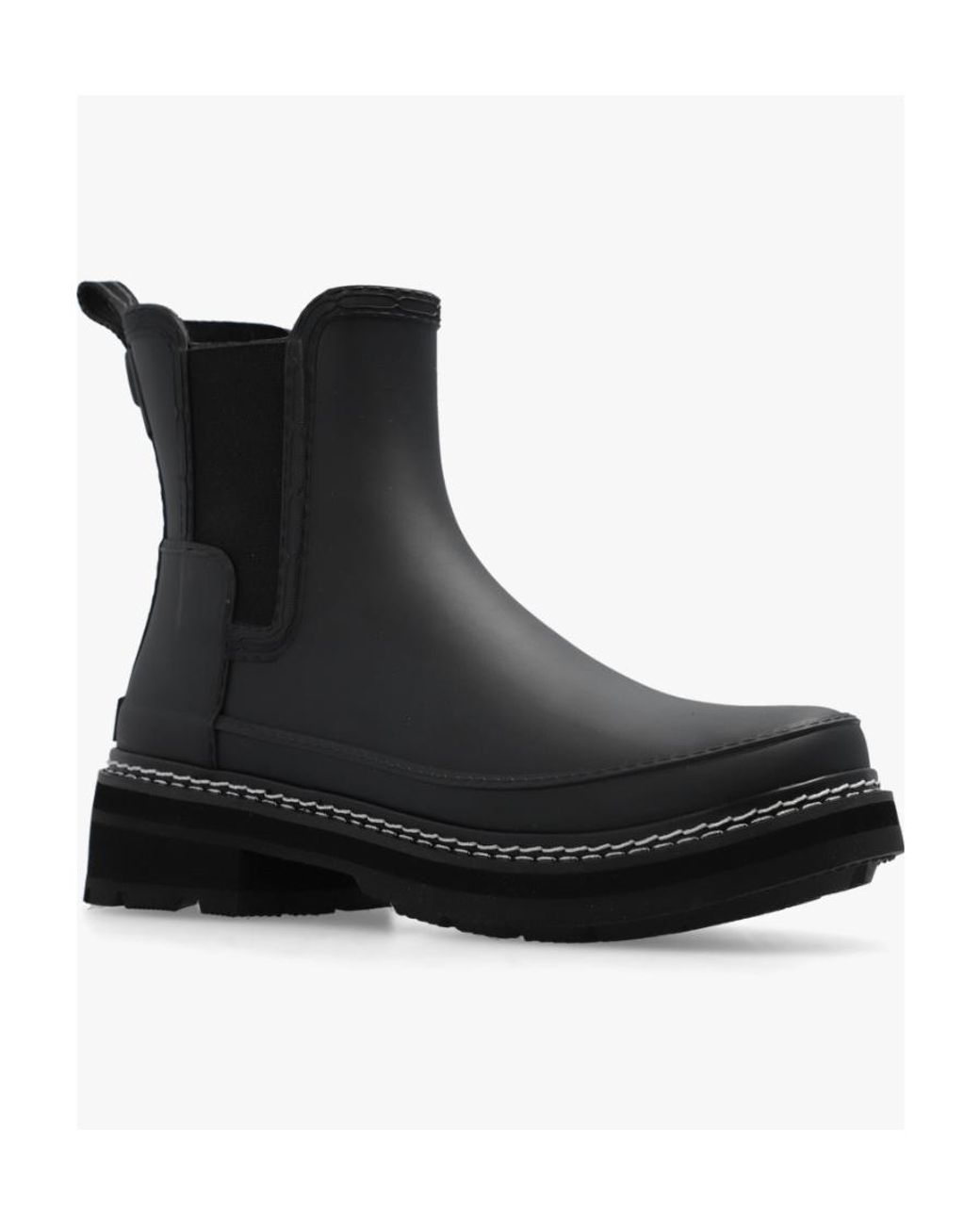 Hunter Black Logo Short Boots