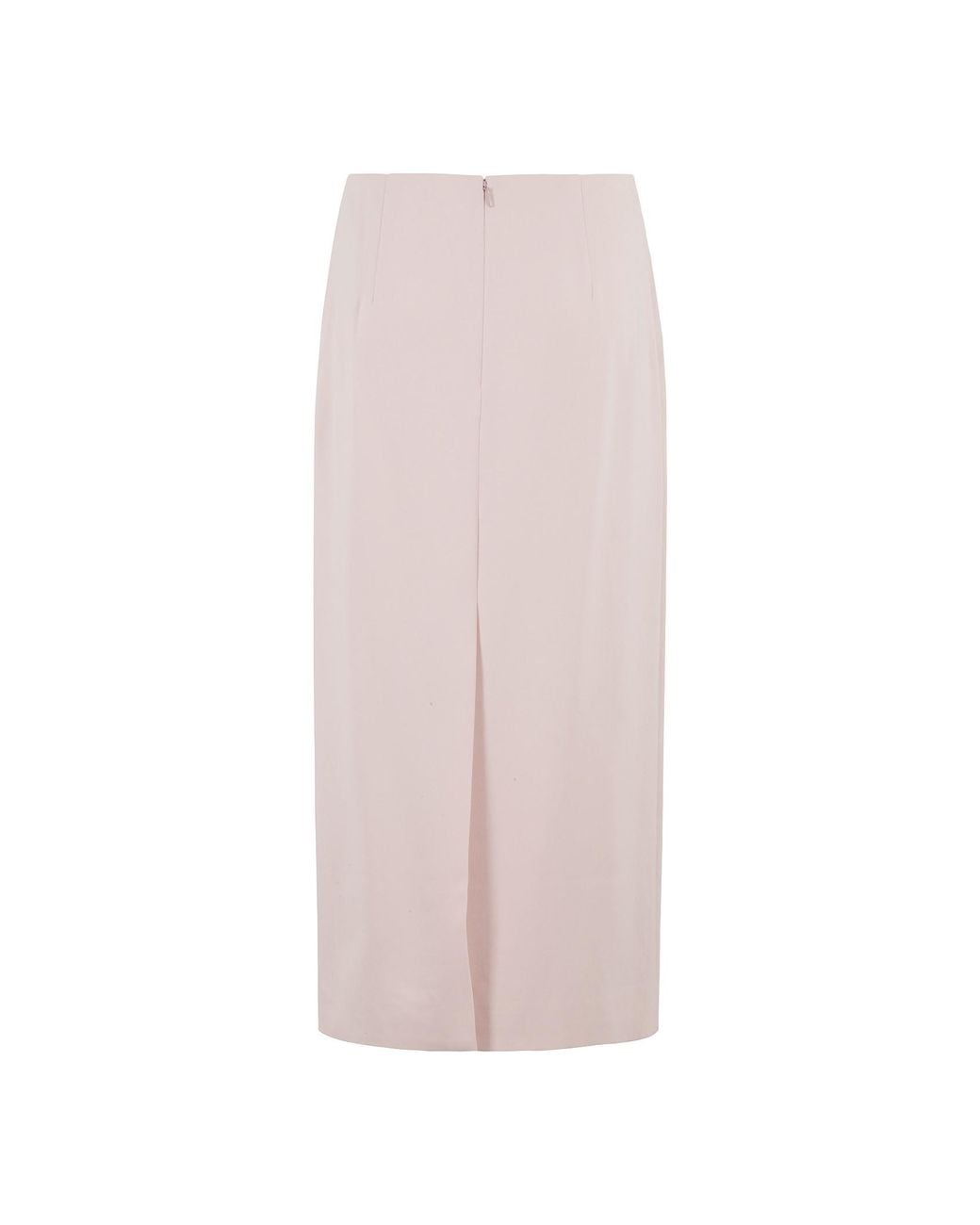 Theory Pink Admiral Straight Hem Midi Skirt