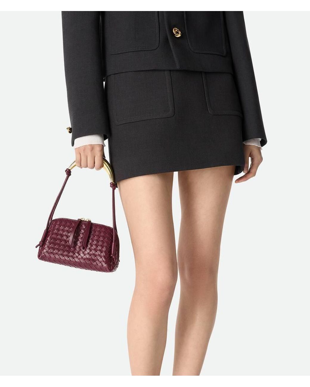 Bottega Veneta Red Concert Pouch Handle