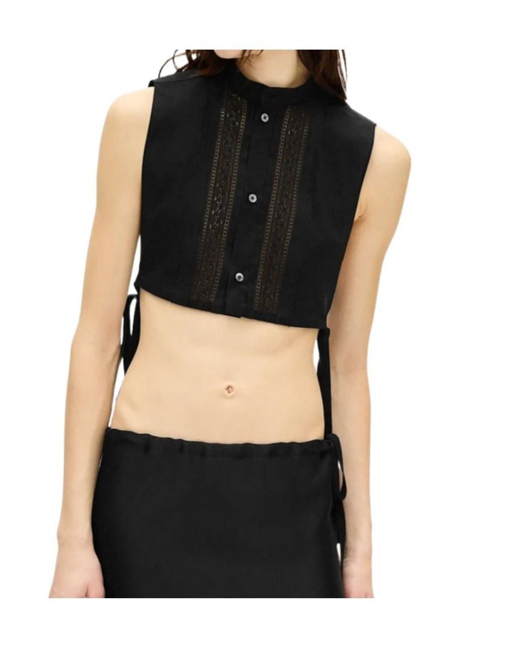 Ann Demeulemeester Black Sleeveless Vest