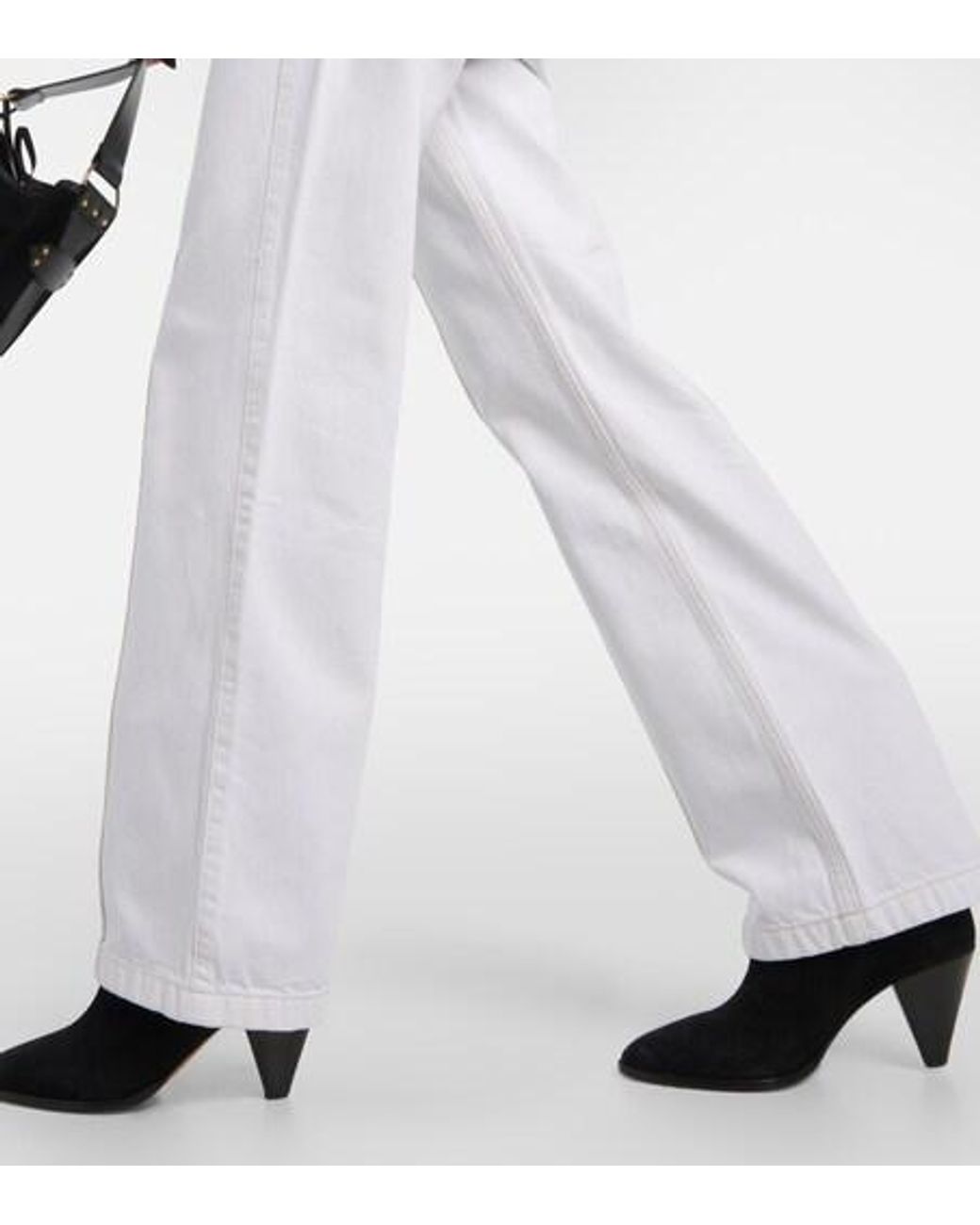 Isabel Marant White High-Rise Boyfriend Jeans