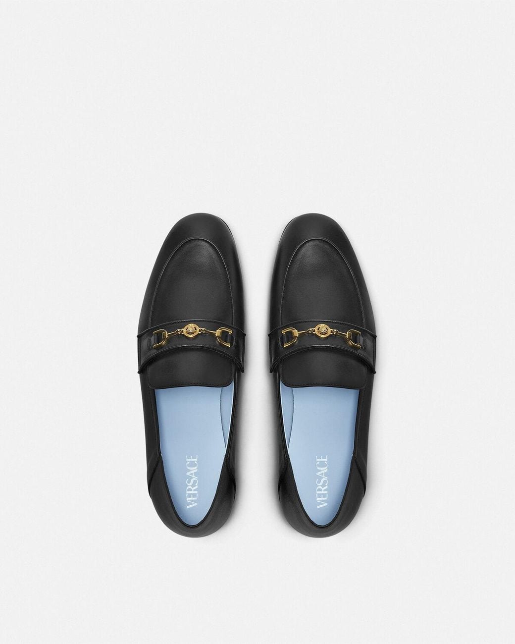 Versace Black Medusa '95 Round Toe Loafers for men