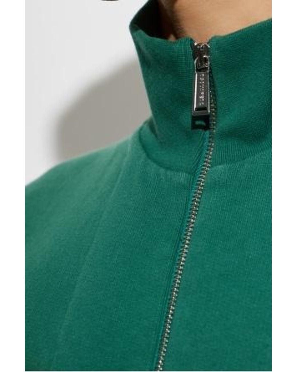 DSquared² Green Logo Half-Zip Sweatshirt for men