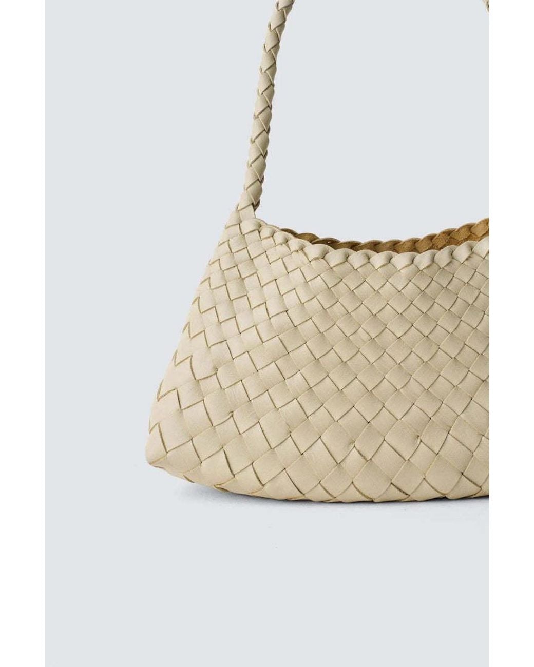 Dragon Diffusion Natural Woven Crescent Shoulder Bag