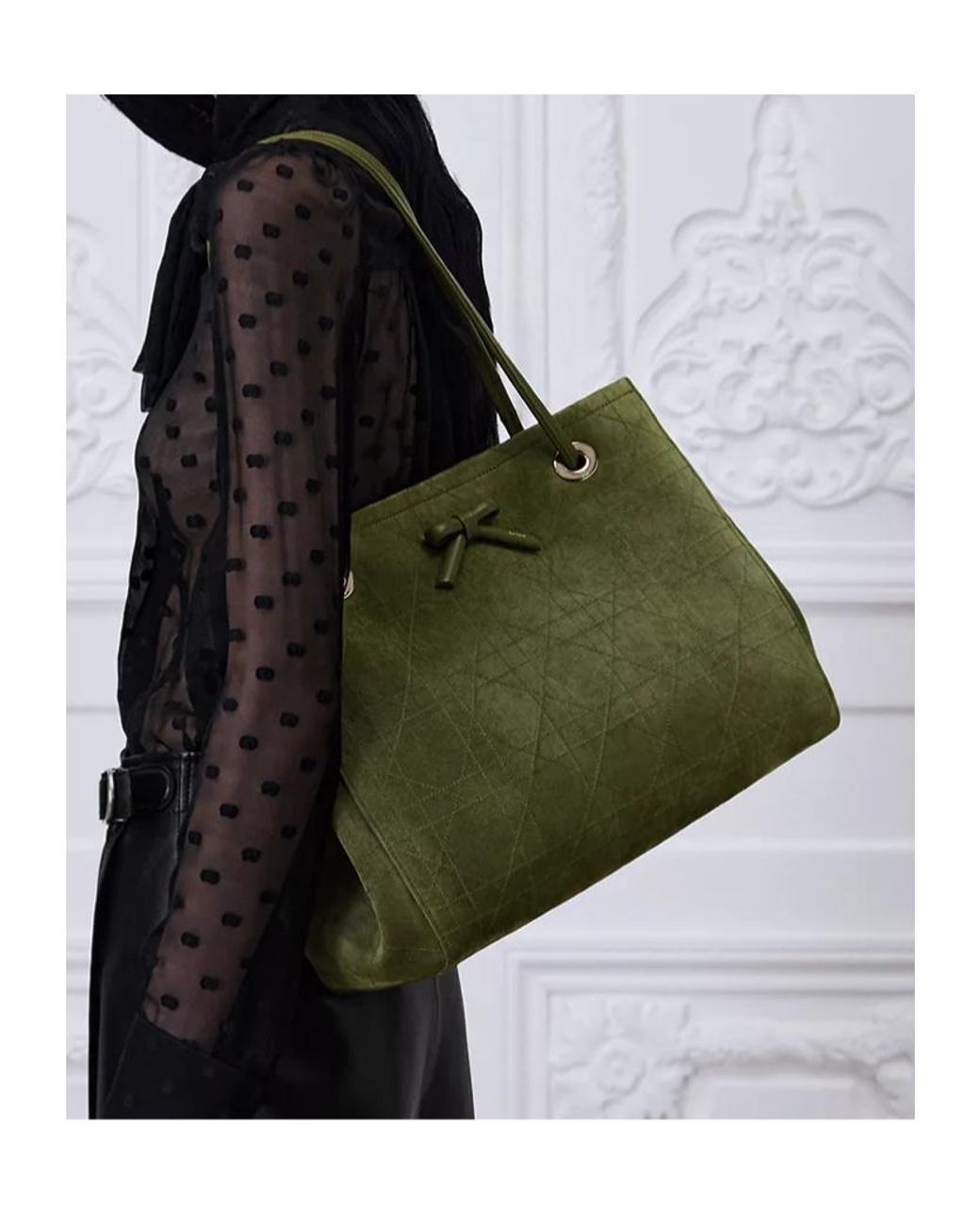 Dior Green Medium Promenade Shopping Bag