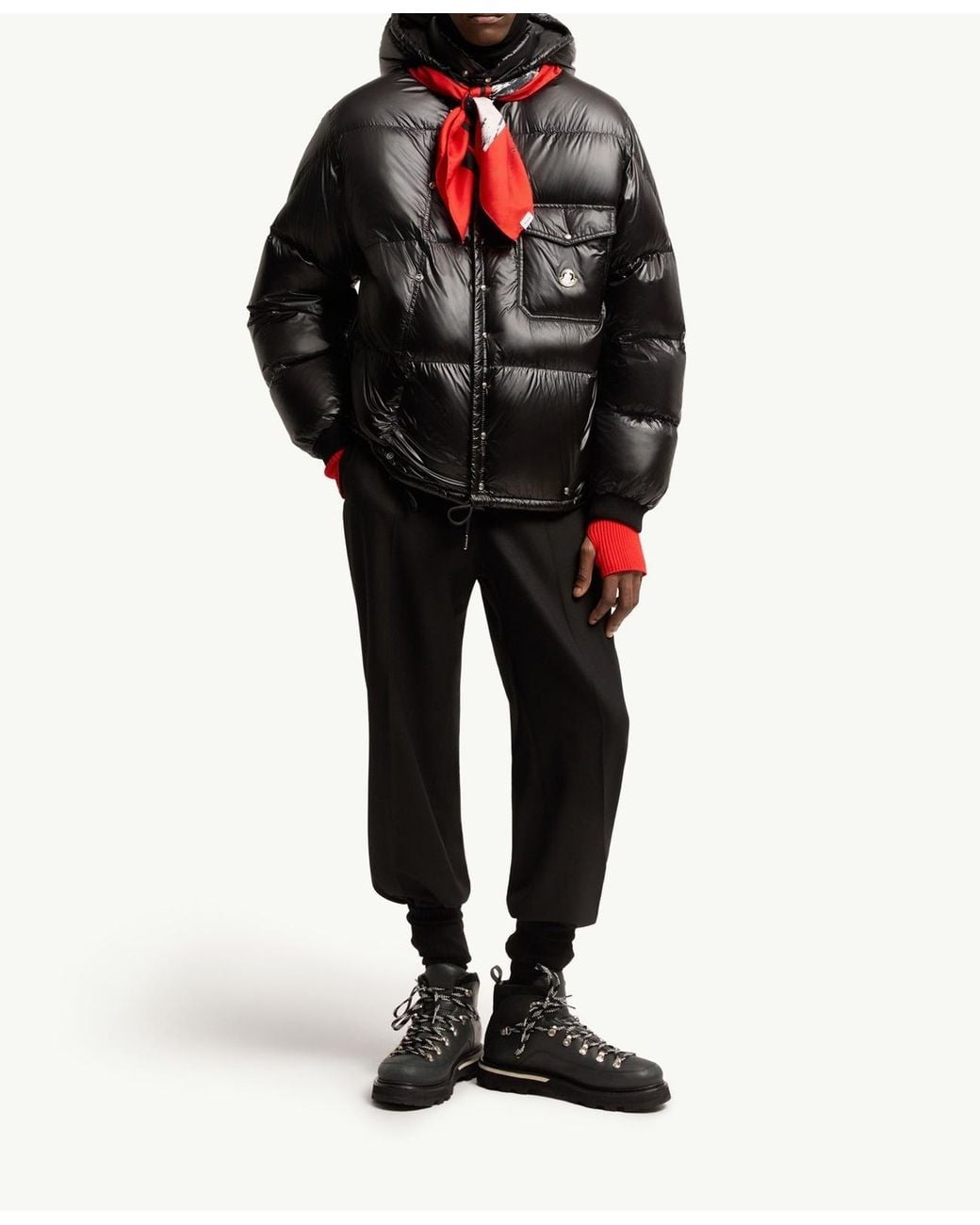 Moncler Black Karakorum Hooded Short Down Jacket for men