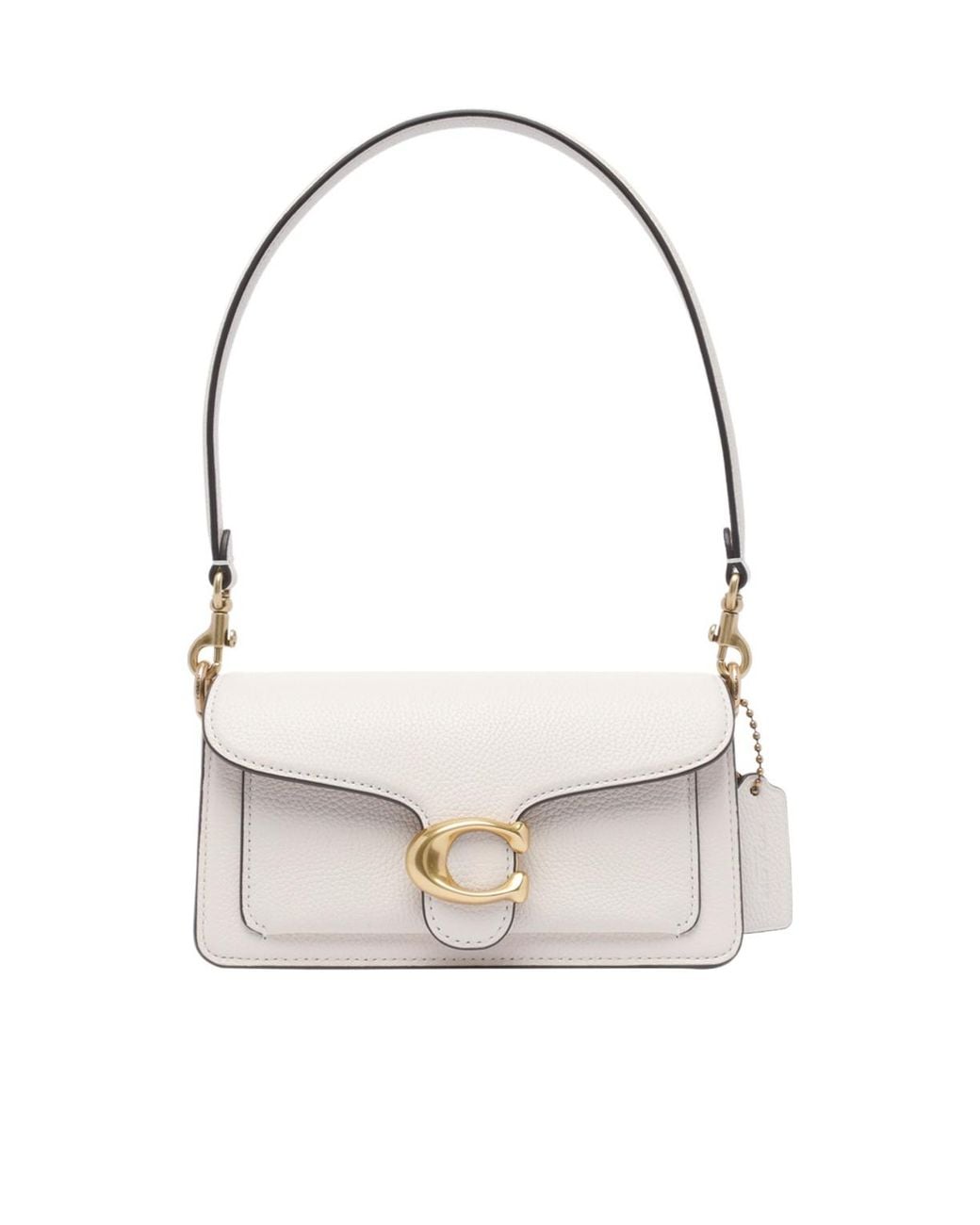 COACH White Tabby 20 Logo Plaque Shoulder Bag