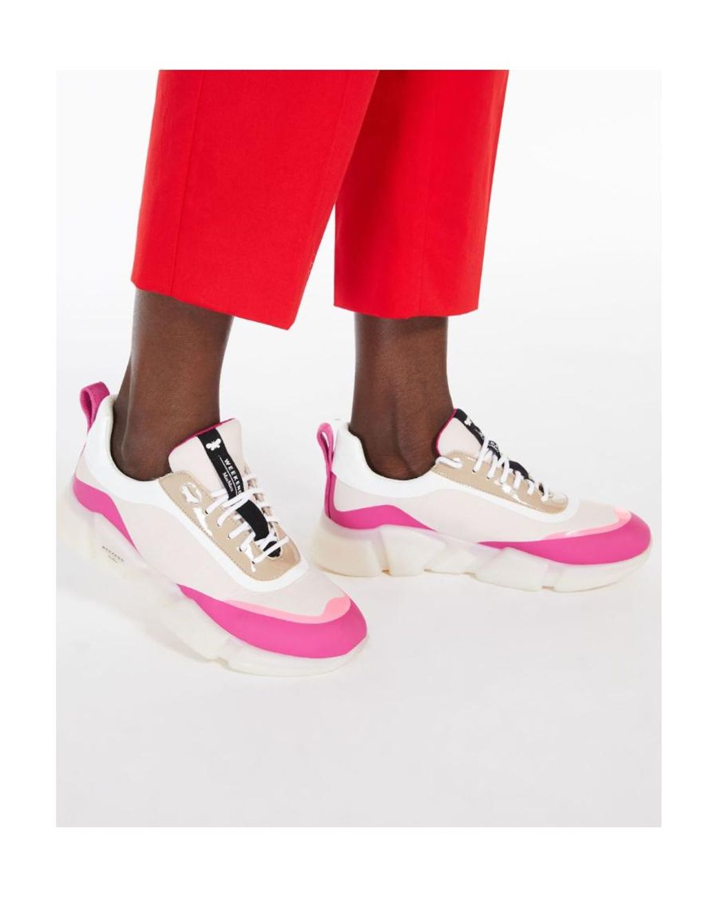 Weekend by Maxmara Pink Chunky Low-Top Sneakers