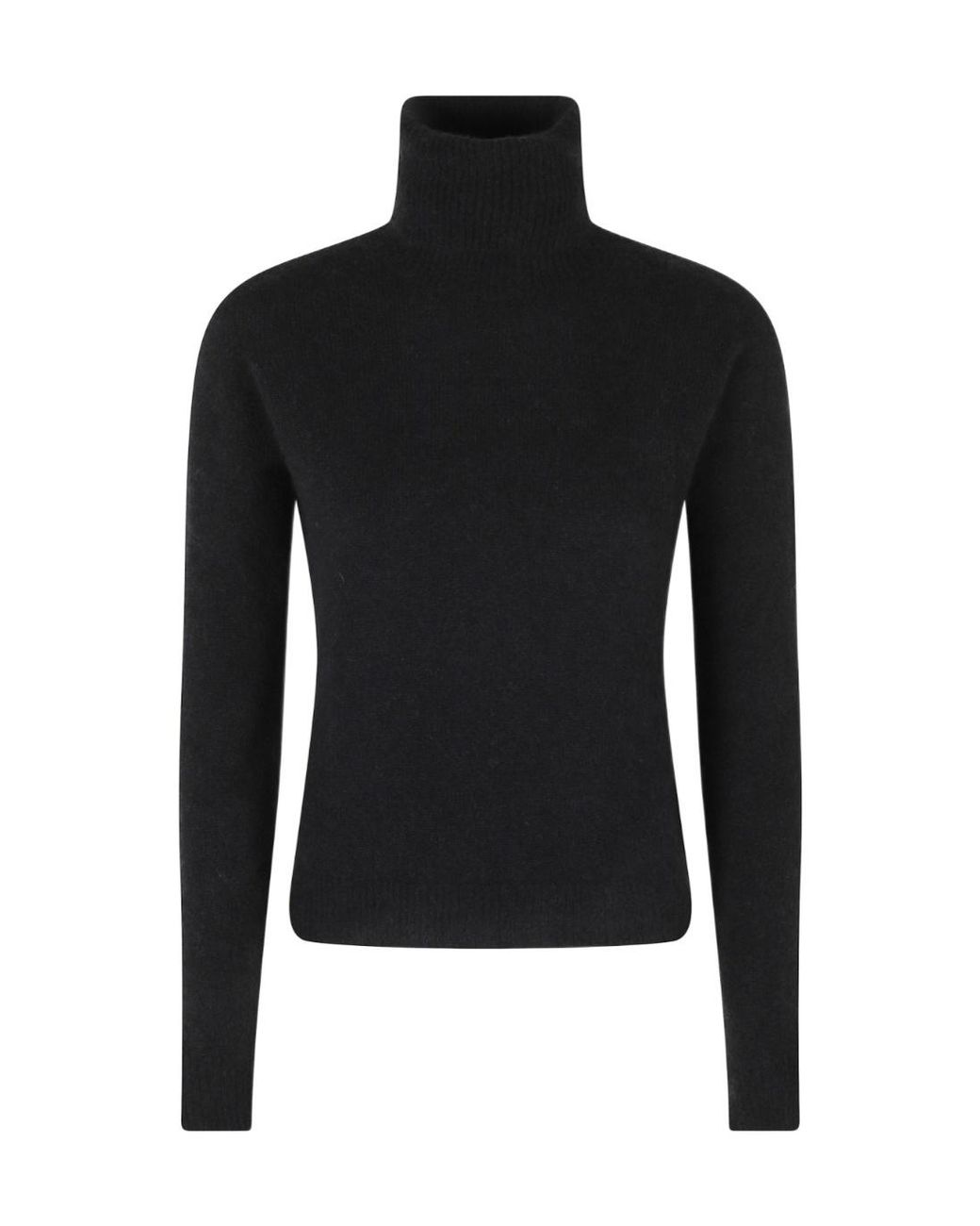 Roberto Collina Black Cashmere Turtleneck Sweater