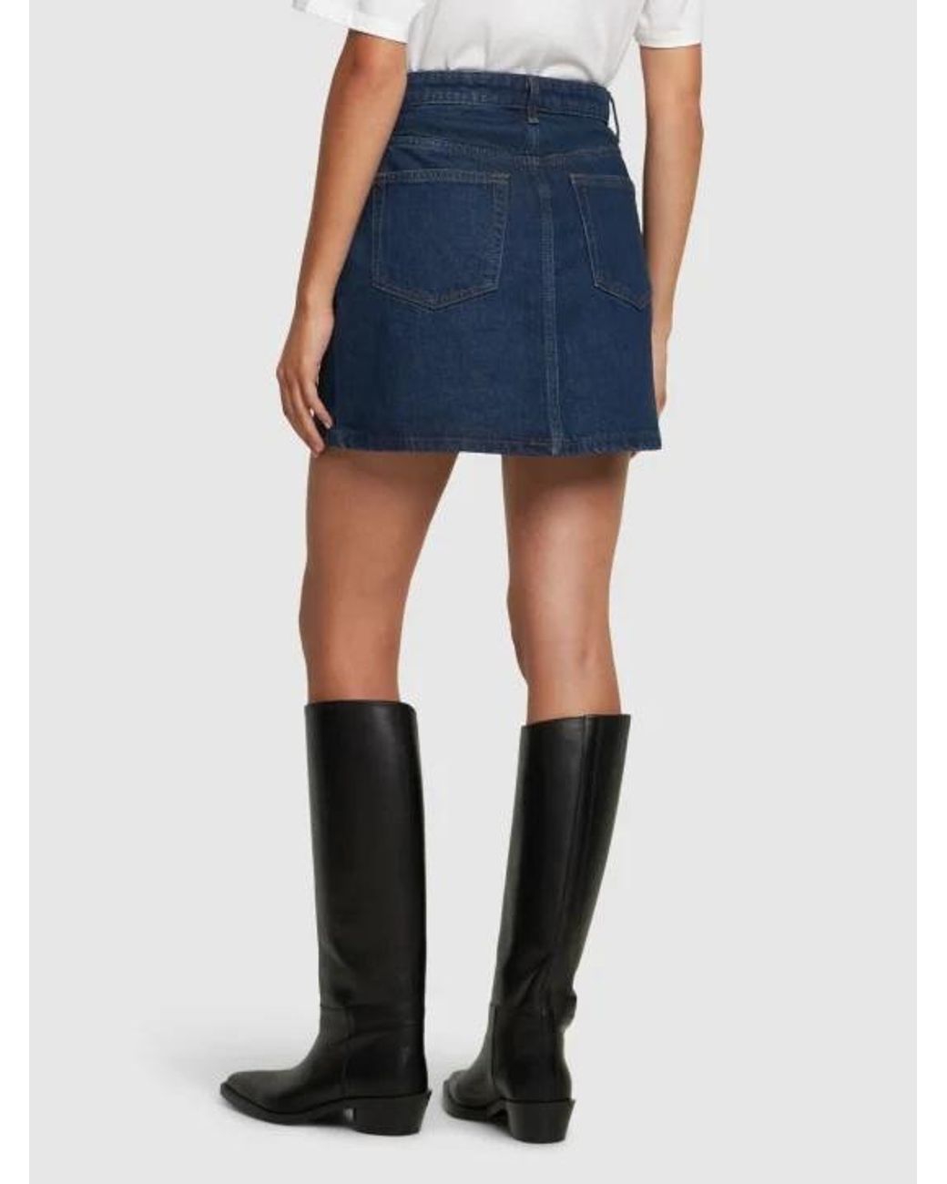 Reformation Blue High Waist Mini Skirt