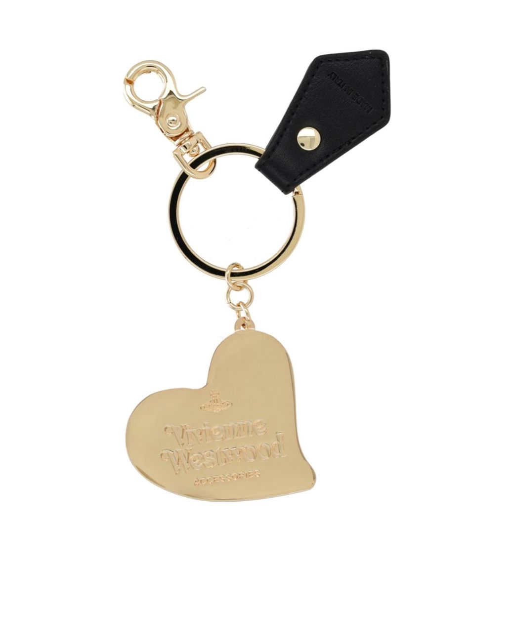 Vivienne Westwood Black Heart Key Ring for men