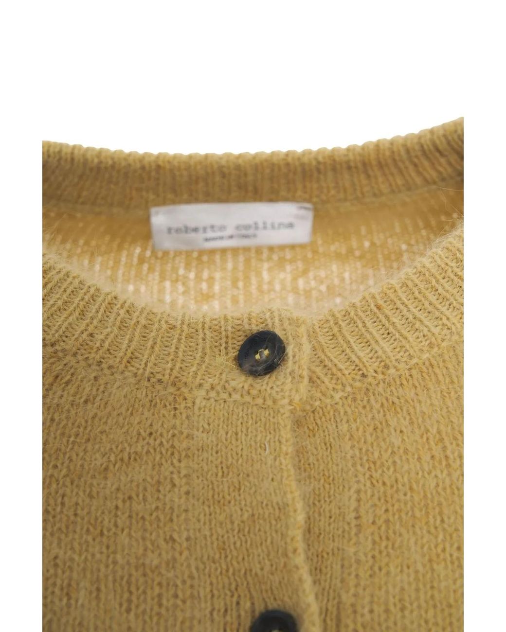 Roberto Collina Yellow Buttoned Knitted Cardigan