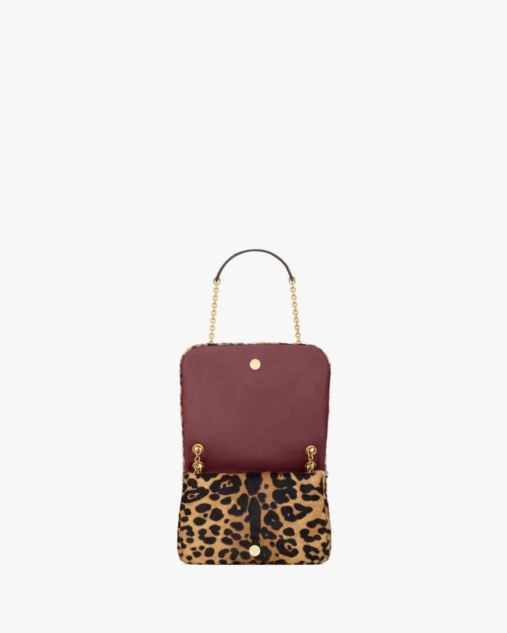 Saint Laurent White Jamie 4.3 Animal Patterned Mini Shoulder Bag