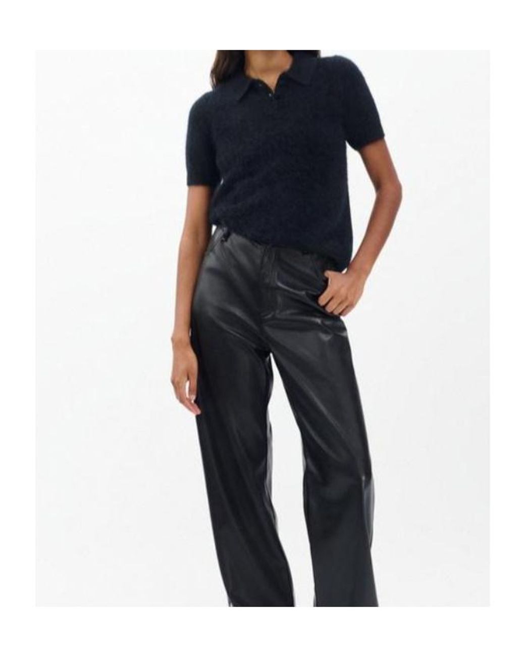 Rag & Bone Black Jada Brushed Cashmere Polo